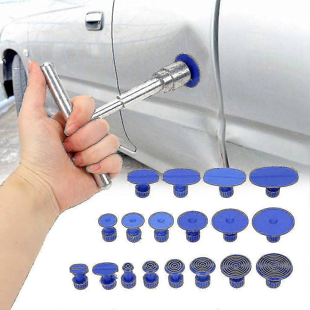 Metal Car Dent Repair Tools Dent Puller Auto Body Dents Suction Cup T-puller + 18 Spacers