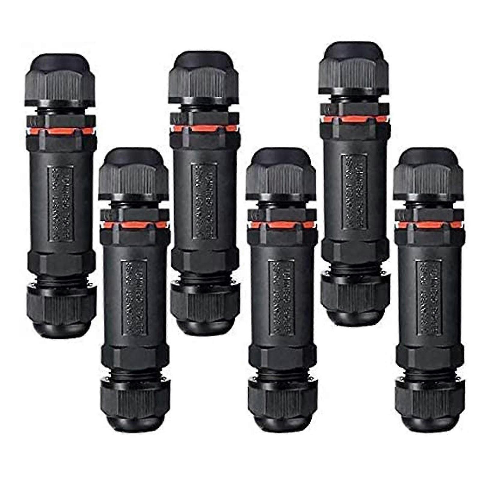Three Core Waterproof Connector Waterproof Junction Box Cable Connector  6pcs