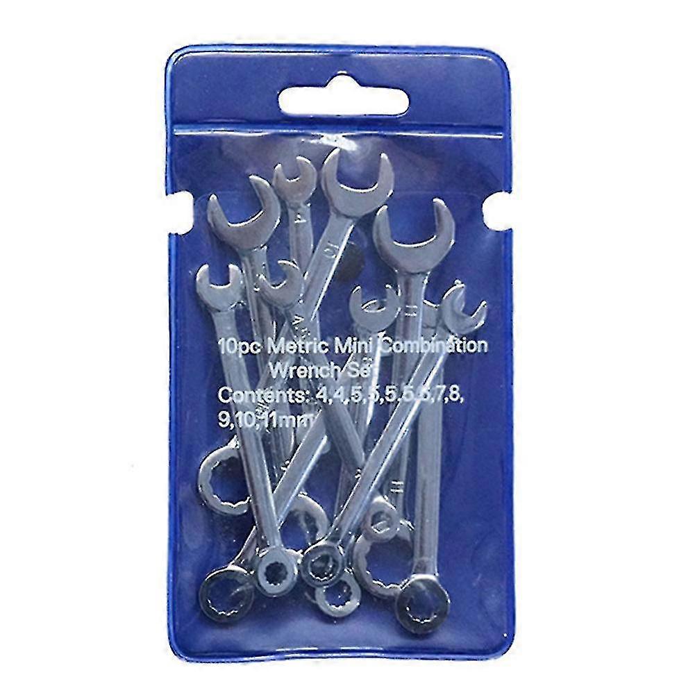 10pcs/set Professional Mini Combination Wrench Spanner Set 4-11mm Metric Small