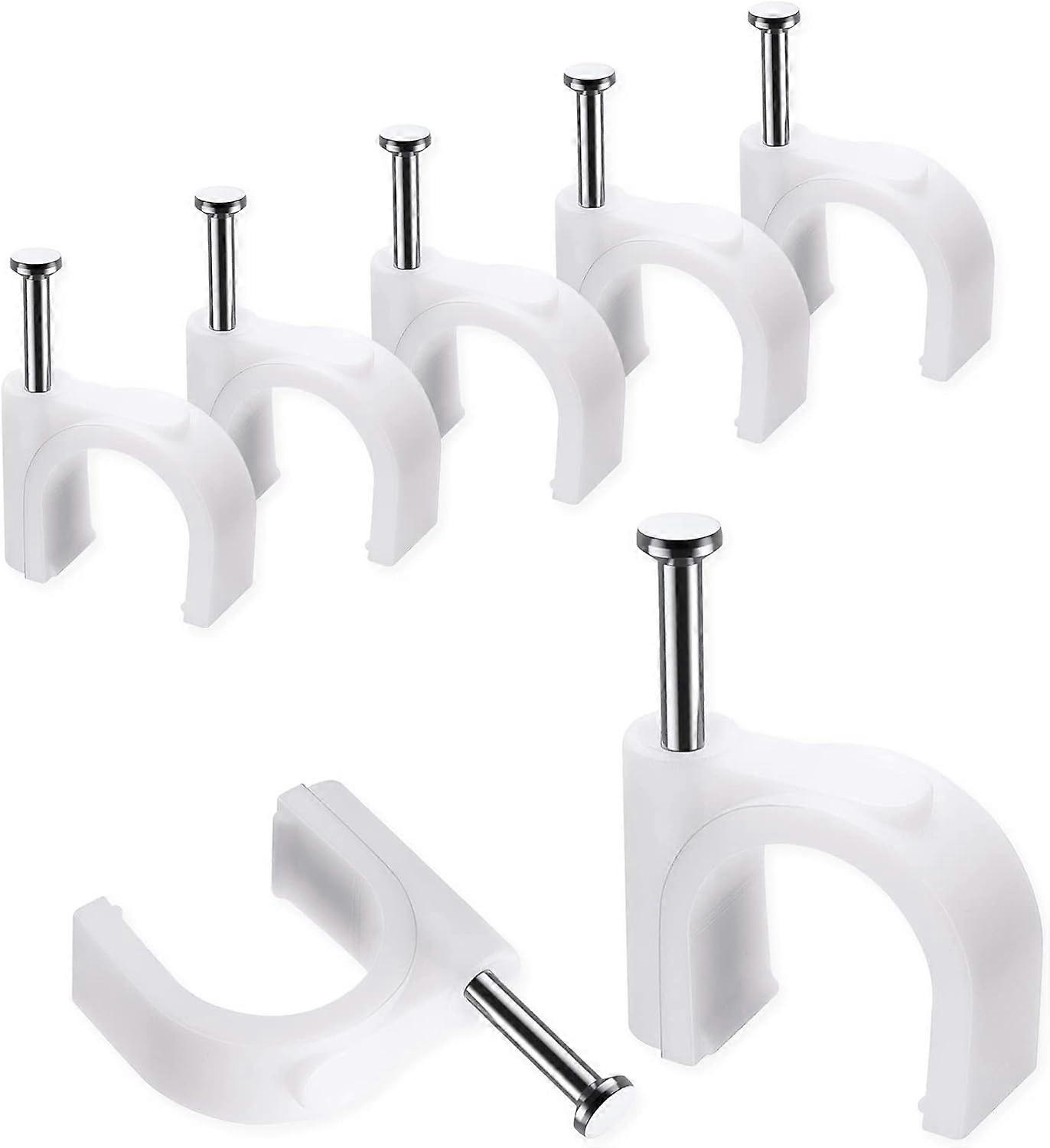 400 Pack Strong and Durable Round Cable Clips 10mm Cable Tidy