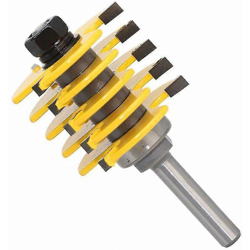 Tongue Groove Percussion Knives, 8-Handle 3 Prong T Knives, Woodworking Carving Tool, 12.7mm Depth Router Biscuit Cutter