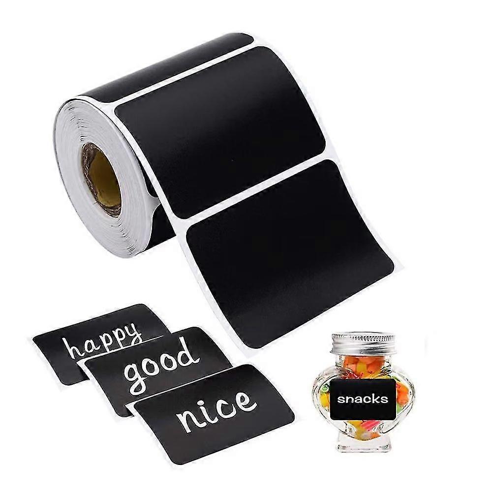 300 High Quality Matte Black Kitchen Labels For Pots And Jars. Blank Sticky Labels In Chalkboard Format For Spice Boxes And Jam