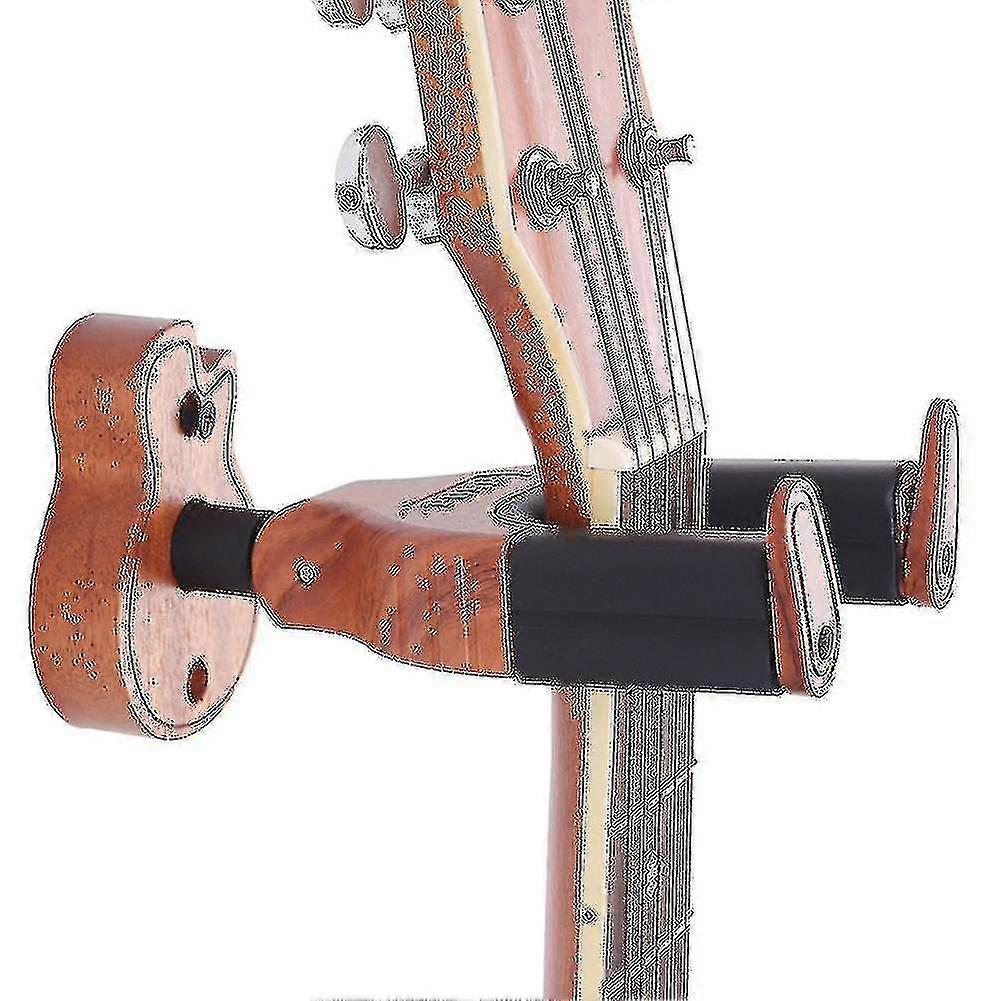 Wall Mount Wooden Auto Acoustic Electric Guitar Holder1pcs