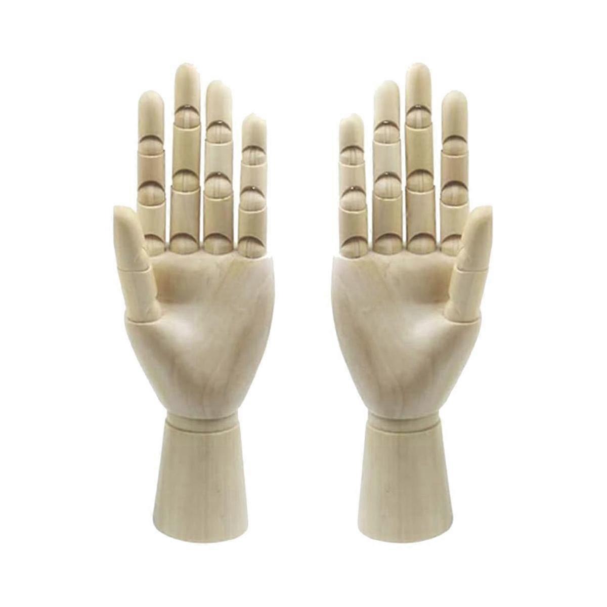 Wood Artist Drawing Manikin Articulated Mannequin with Wooden Flexible 2 Pcs(10 Inches-Left Hand )