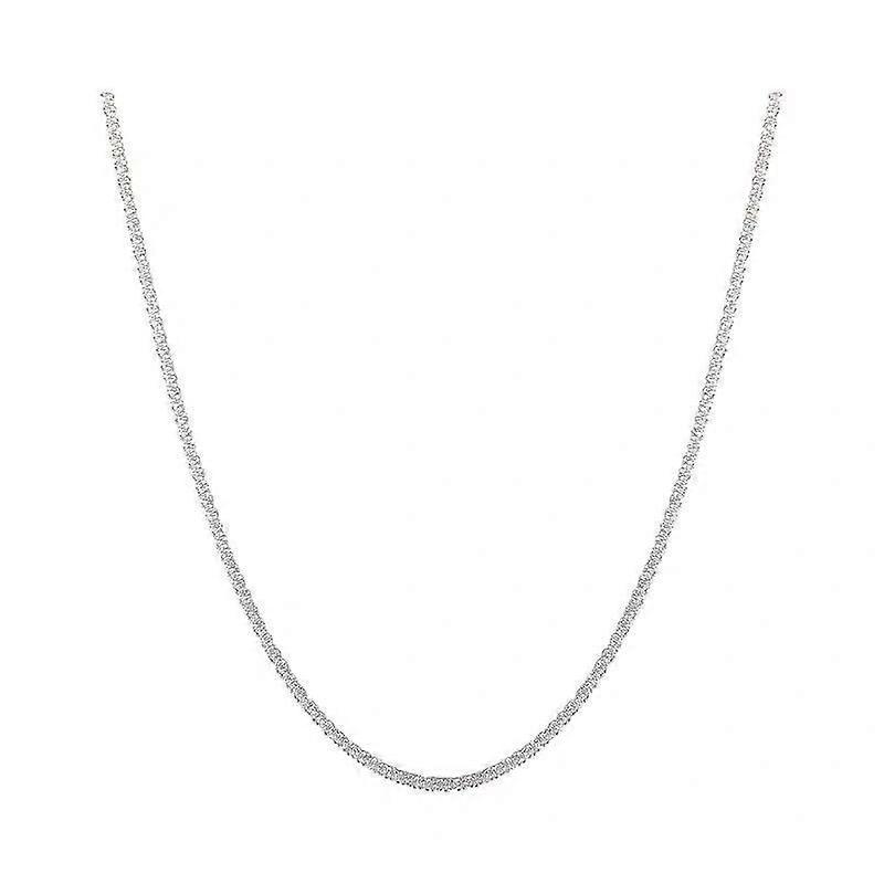 Italian diamond cut square box necklace