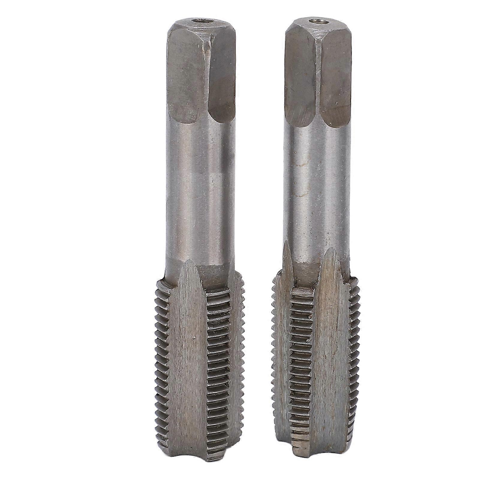 2 pezzi Rubinetto a flauto dritto in acciaio ad alta velocità metrico a mano Rubinetto a vite standard Strumento di maschiatura a vite M14x1.5
