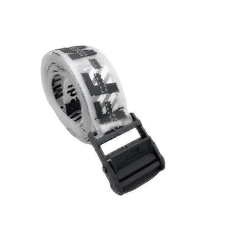Clear Three Dimensional Alphabet Off White-plastic Belt Pvc Hip-hop Belt