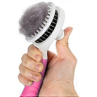 Dog Grooming Brush With One-click Hair Removal For Cats