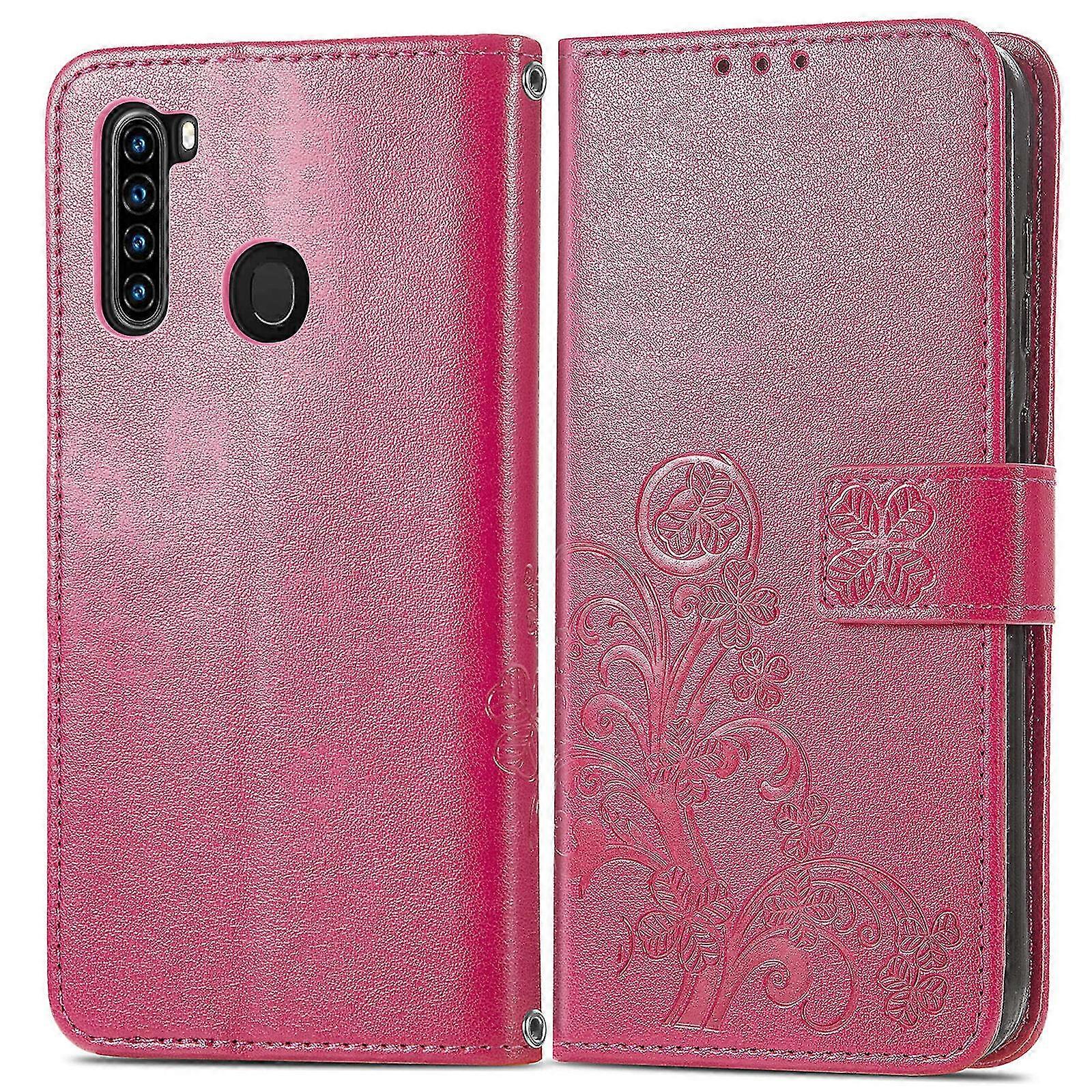 Cover Portafoglio Con Fiore Per Blackview A80 PRO – Custodia In Pelle PU Con Slot E Supporto, Rosa - 3