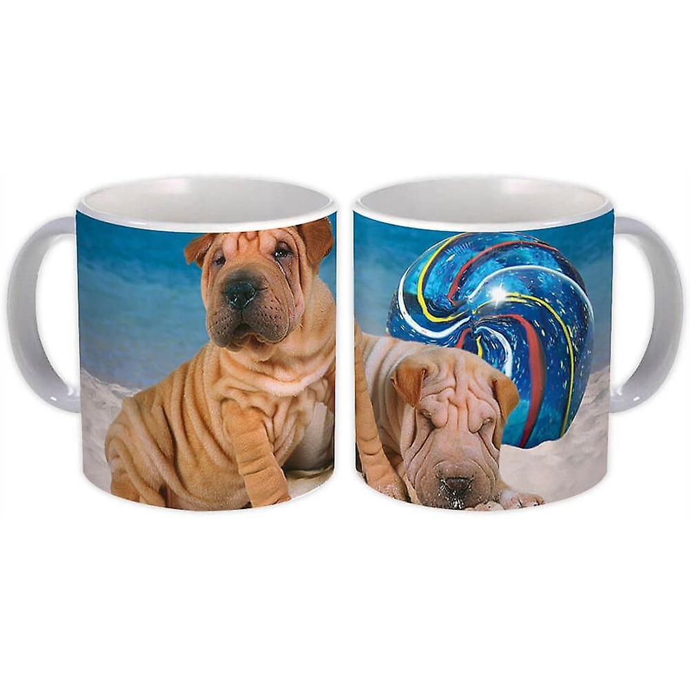 Gift Mug: Sharpei Beach Ball Dog