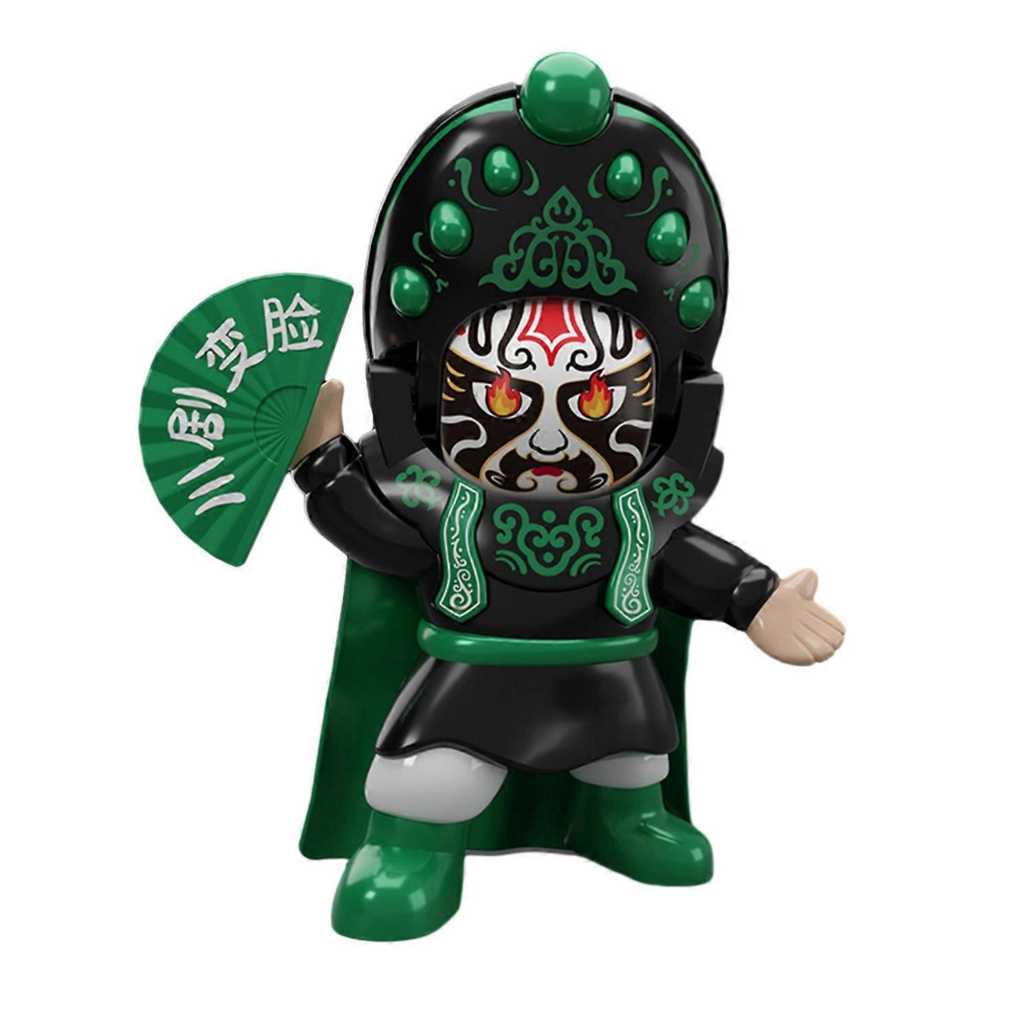 Sichuan Opera Face Changing Doll with Movable Hat 5 Facial Makeups Chinese Folklore Peking Opera