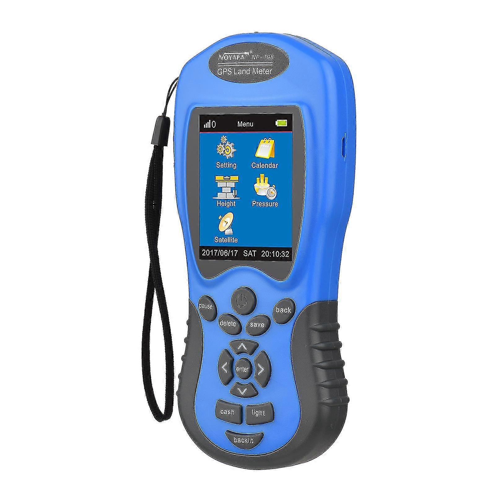 Noyafa Nf-198 Gps Land Meter Handheld Digital Lcd Farmland Area Length Height Pressure Satellite Measuring Device, Automatic Manual Vehecile Mode, Out