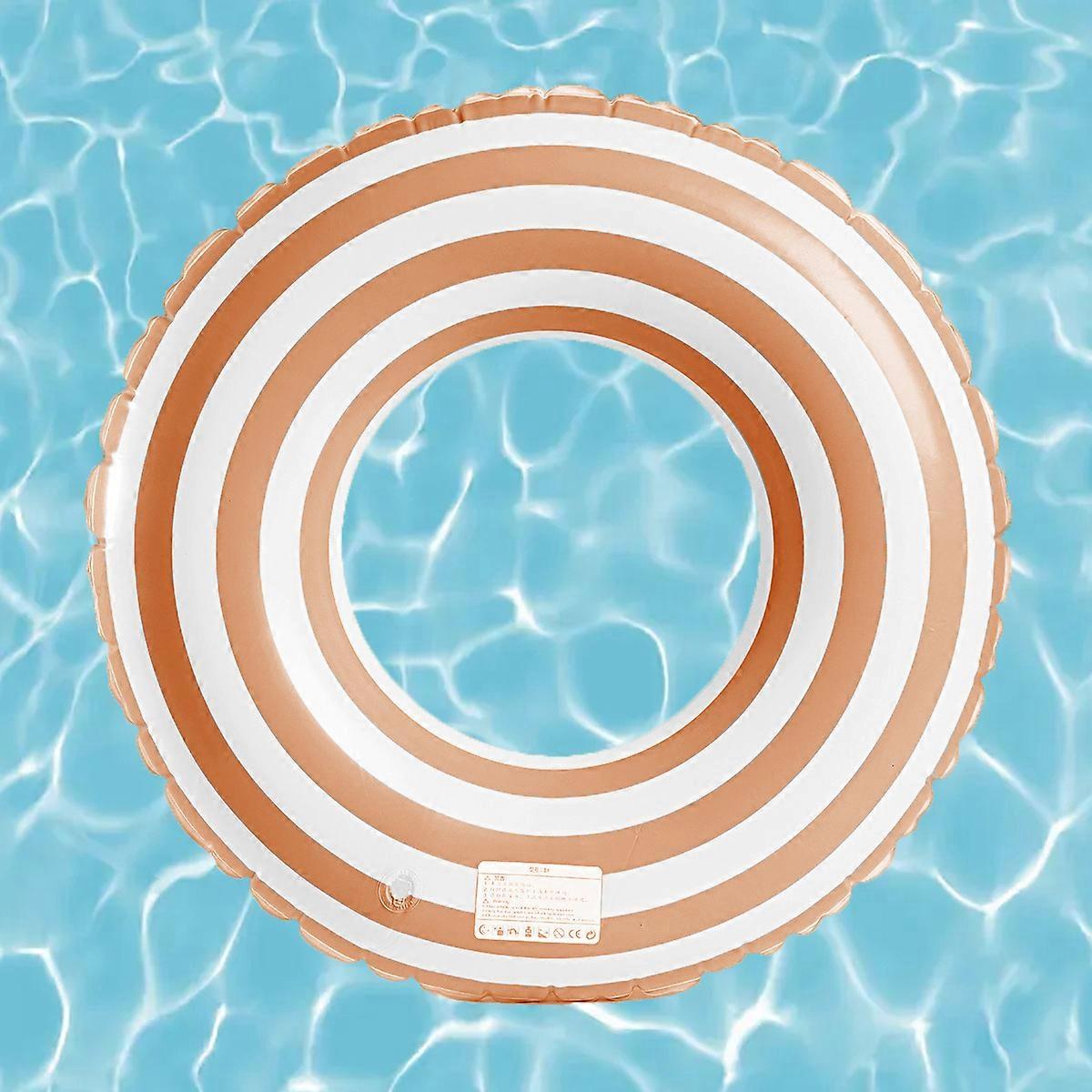 Thickened Children & Adults Striped Swimming Ring Inflatable Baby Underarm Ring Net Red Floating Ring Double Air Bag Swimming Ring Beach Toy Swimming