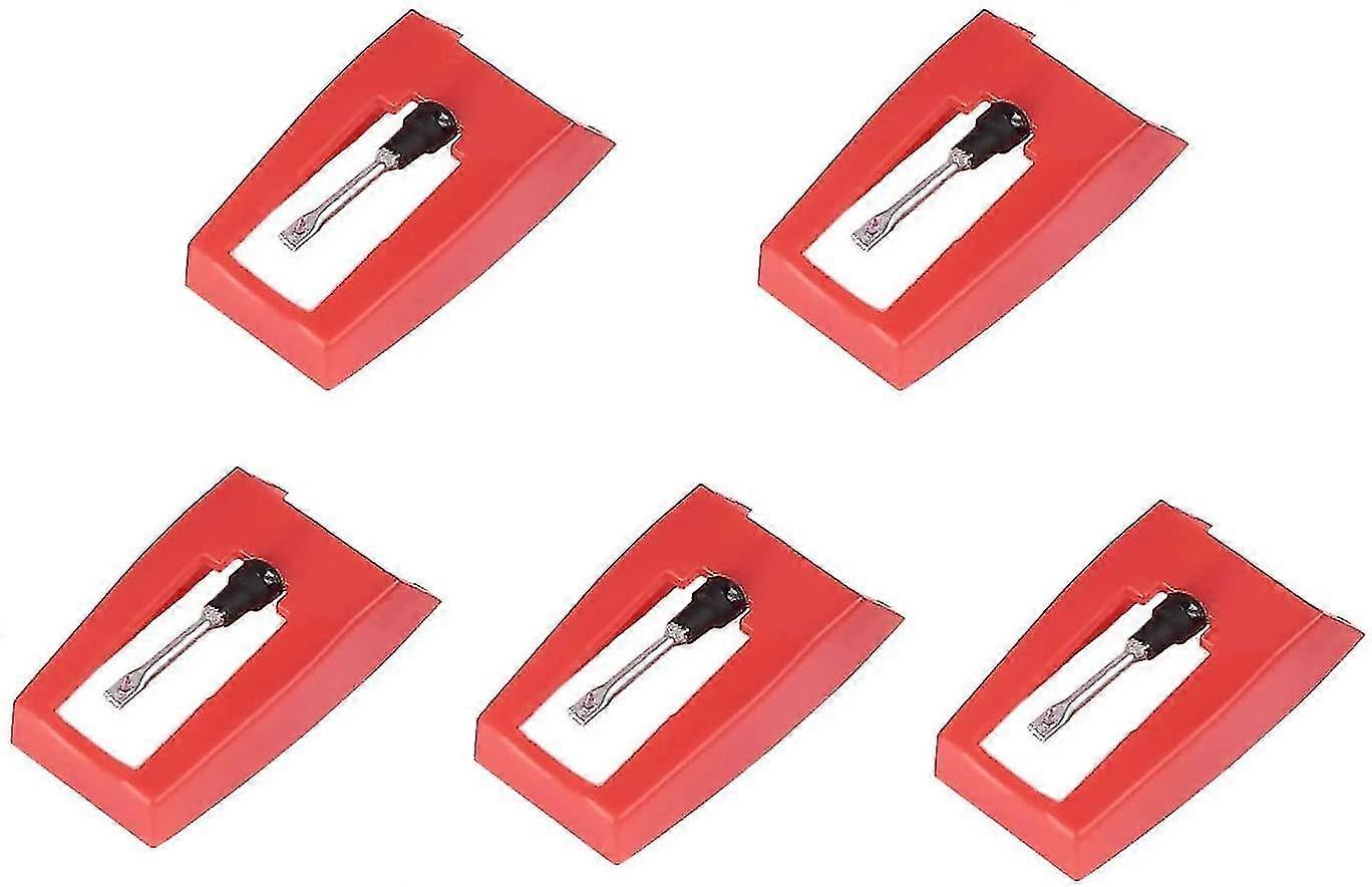 Tyylikäs pakkaus 5 timanttikärkisiä neuloja Crosley-, Ion-, Jensen-, Bush- ja Teac-levysoittimille