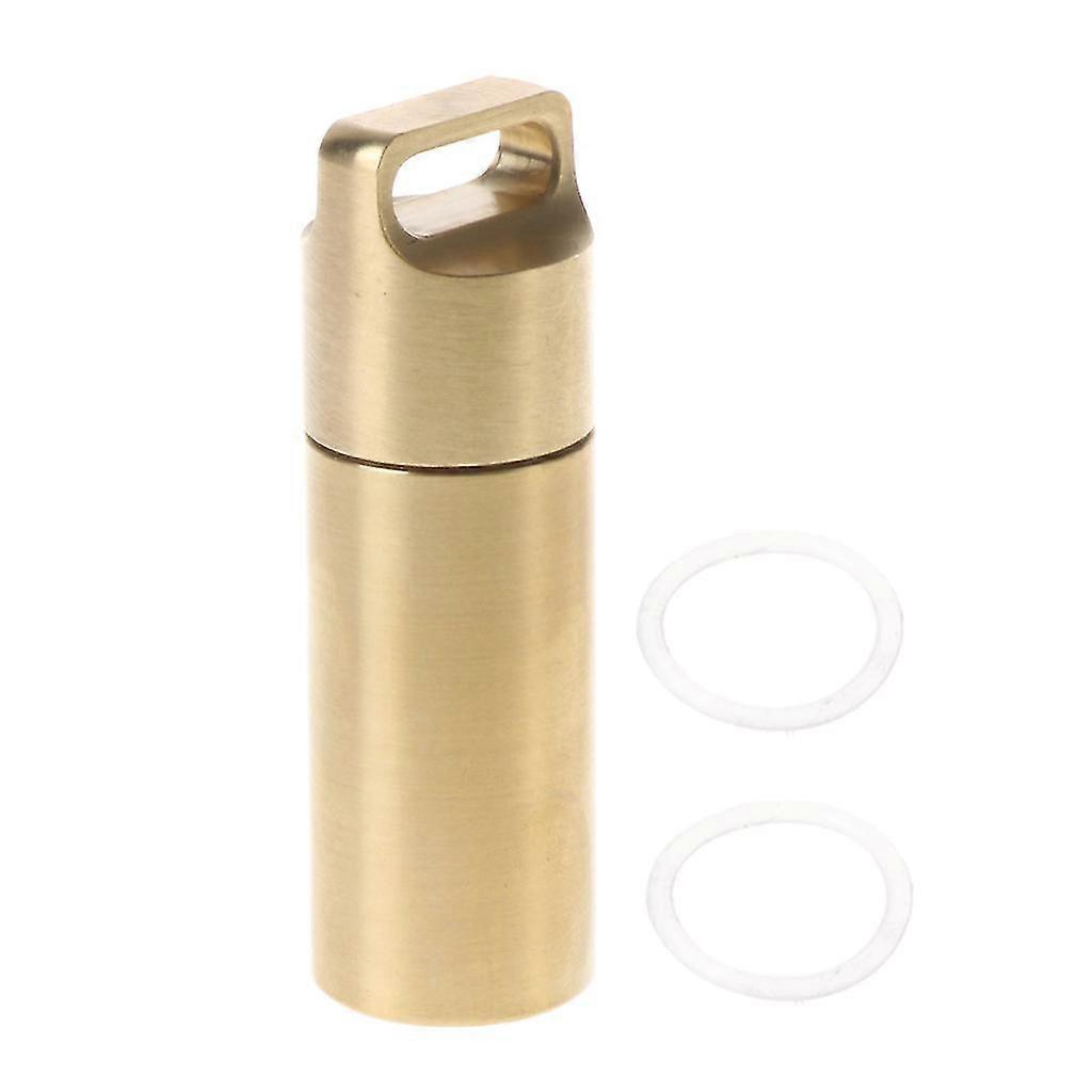 Brass Seal Bottle Container Waterproof Bottle Canister Capsule Box For Camping