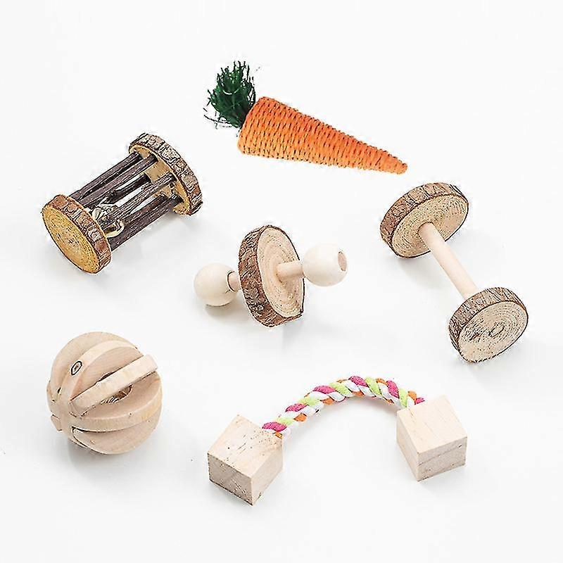Hamster Chew Toys Setnatural Wooden Chew Small Animals Guinea Pig, Chinchilla, Parrot, Rat, Rabbit, For Play And Care Teeth