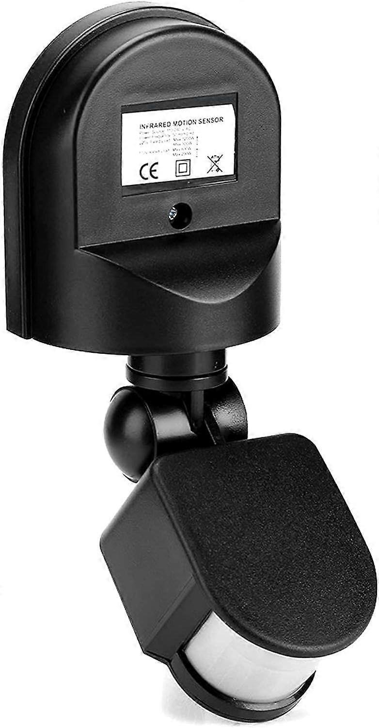 110V-240V Adjustable PIR Switch Body Motion Infrared Detector Sensor Bulb with Installation Screws(Black)