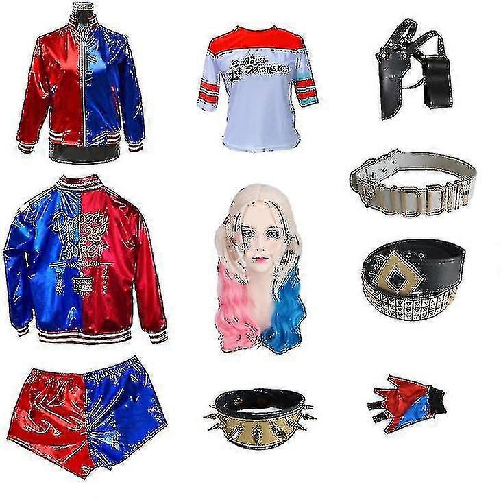 Harley Quinn Suicide Squad Cosplay Set completo Child140cm(9-10years)