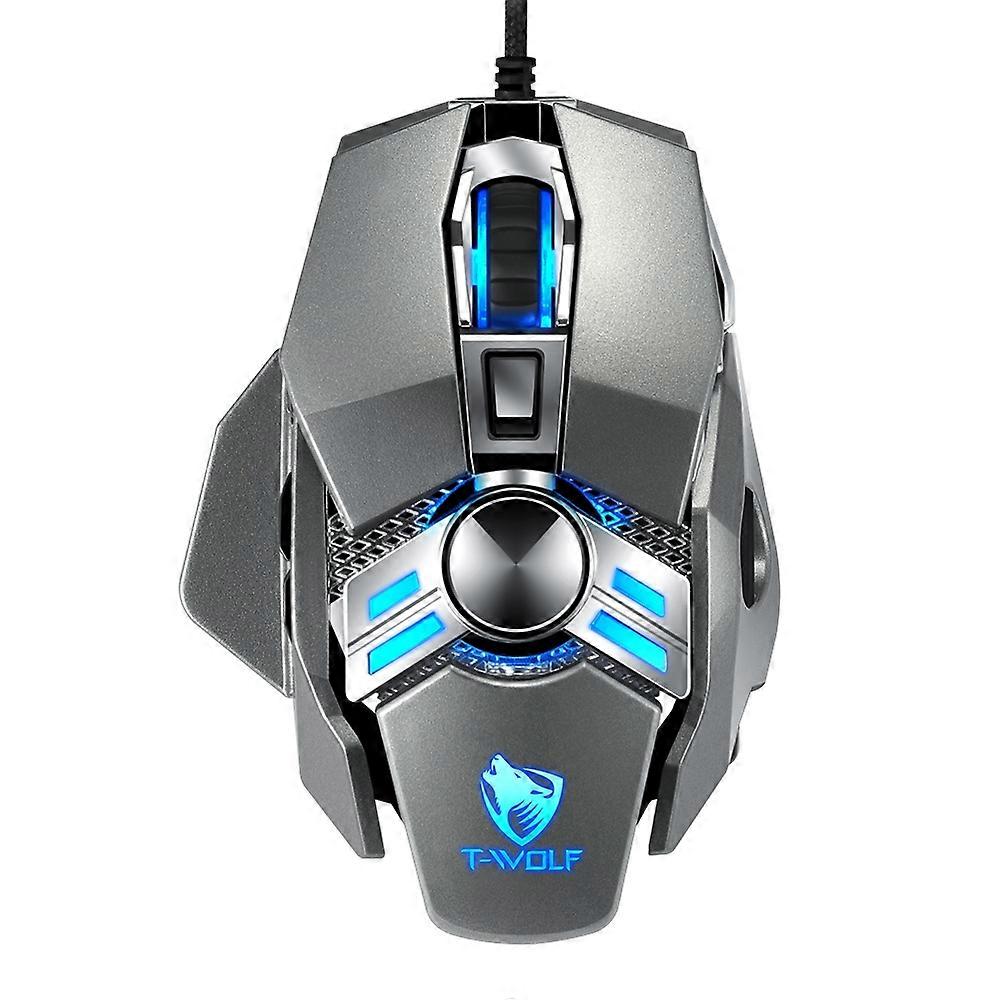 T-WOLF USB Interface 7 Buttons 6400 DPI Gaming Wired Mouse