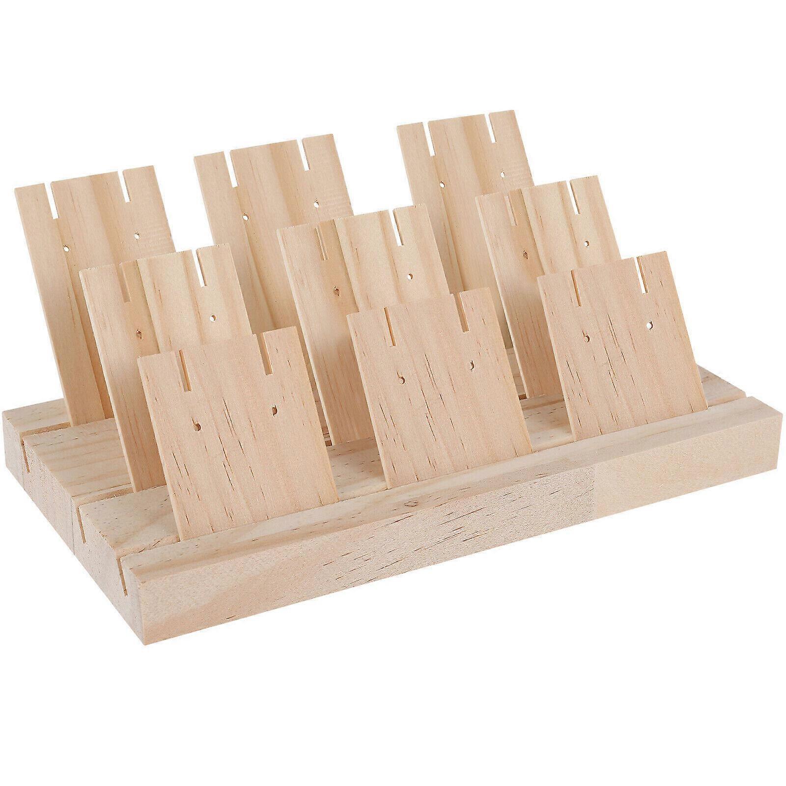 Joyería de madera Expositores Pendiente Soporte Reutilizable Collar Anillo Titular