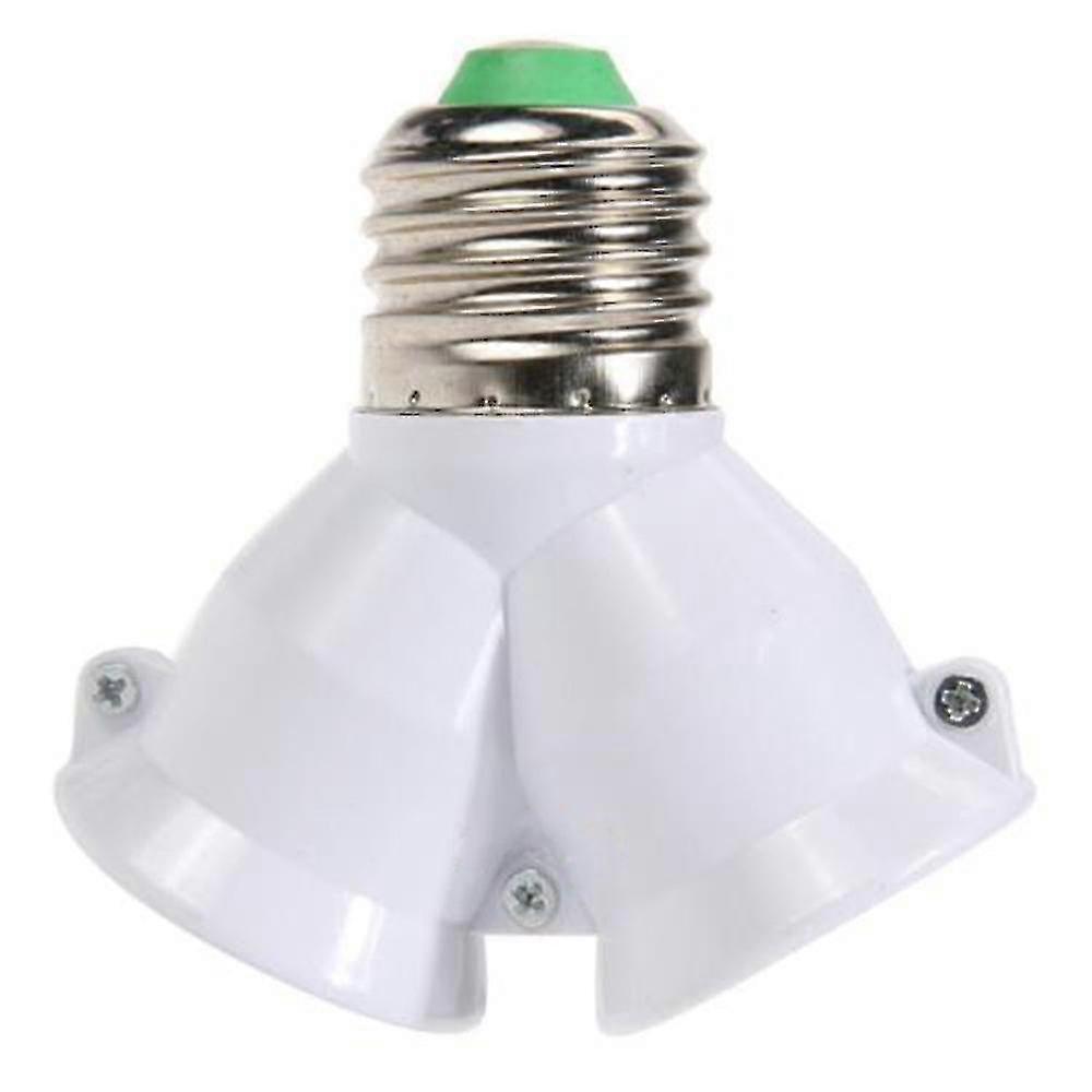 2 In 1 E27 To 2 E27 Lamp Socket Splitter Adapter Light Bulb Base Stand Holder