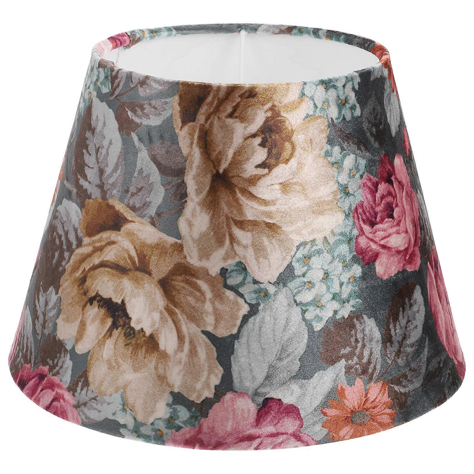 1pc Flower Pattern Lampshade Decorative Lamp Cover Table Lamp Cover Accessory