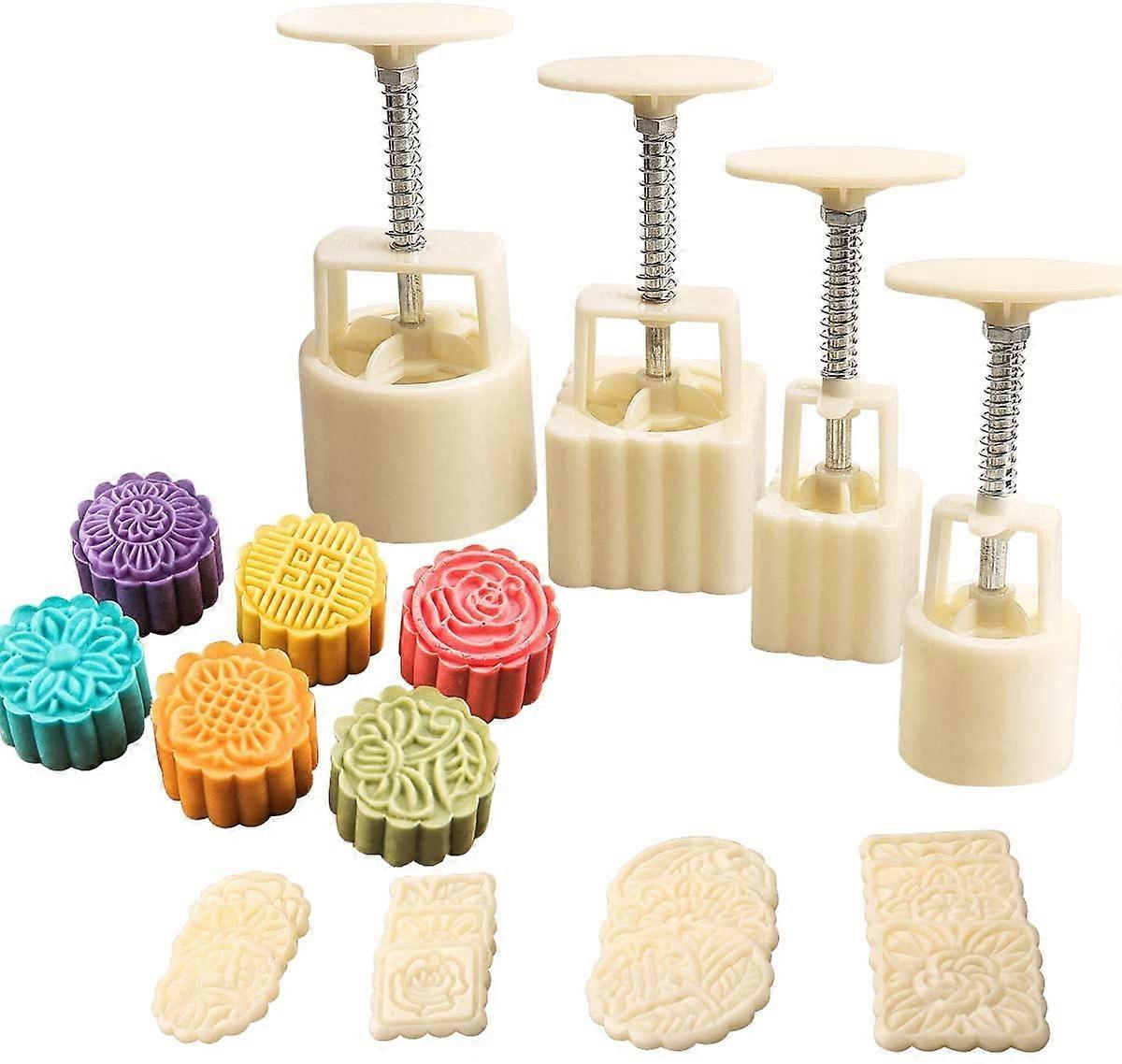 Moon Cake Mould Set for Decoration 4pcs