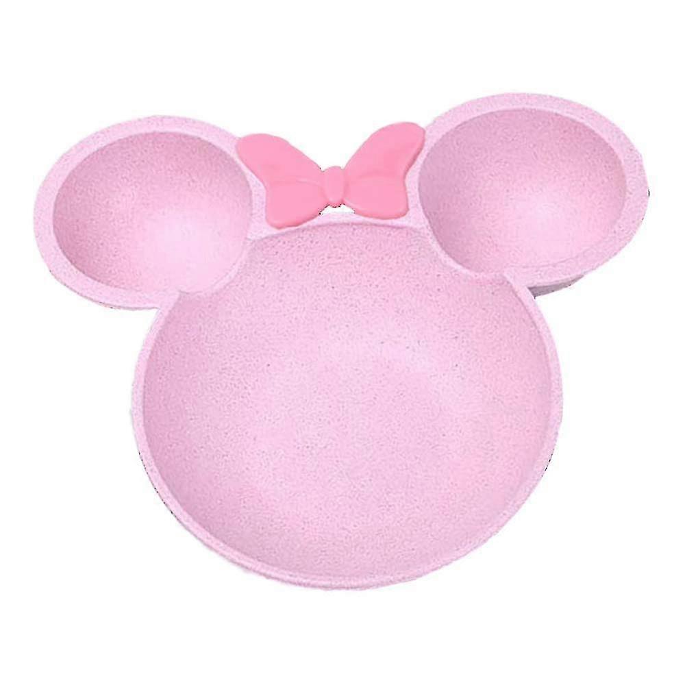 Wheat fiber cartoon mouse bowl with plaid