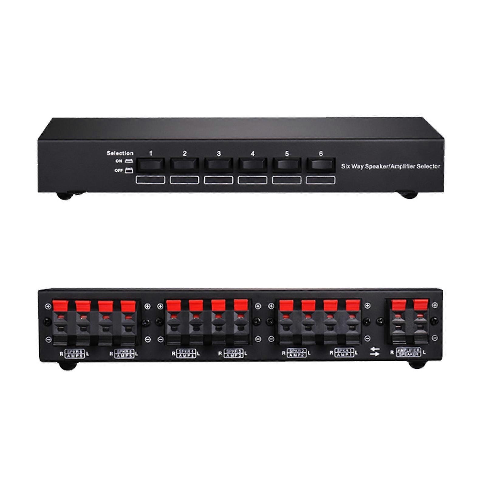 6-weg Stereo Luidspreker Selector Switch Amplifier Selector Bidirectional Switcherxk js