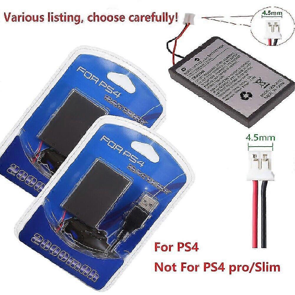 xjnew Battery.+ USB Charge Cable compatible with Sony Playstation PS4 Dual shock 4 Controller
