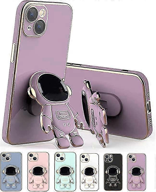 Astronaut Hidden Stand Case Compatible With Iphone 12 Pro Max/12 Pro/12, Electroplated Tpu Protective Cover