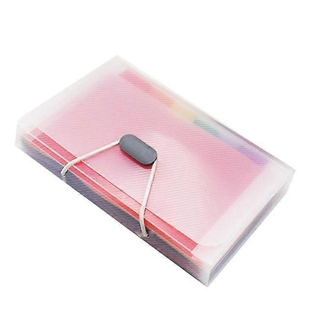 13 Grid Expanding File Folder A6 Document Buckle Lanyard Bag