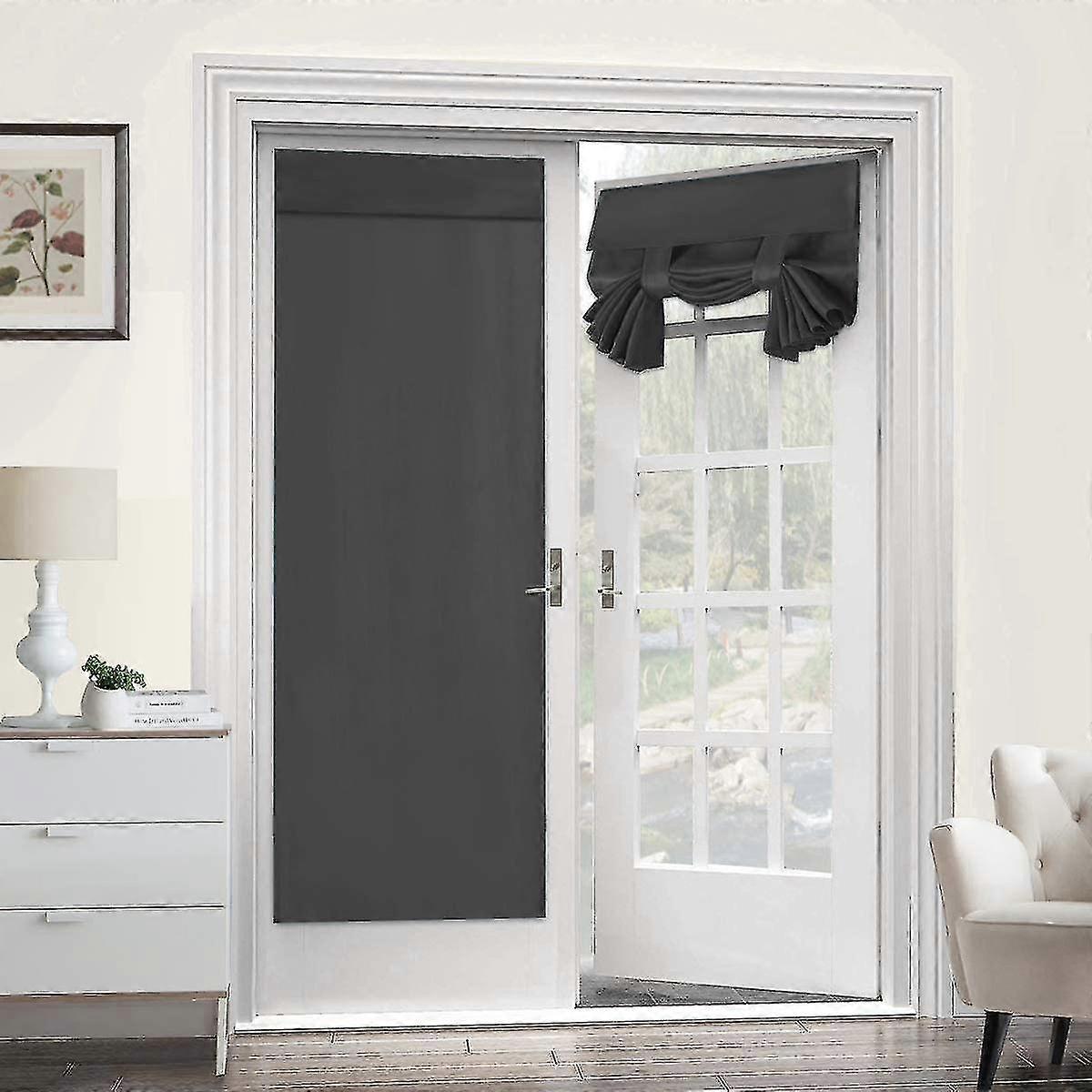 1 Panel French Door Panel For Privacy Door Panel-charcoal Gray
