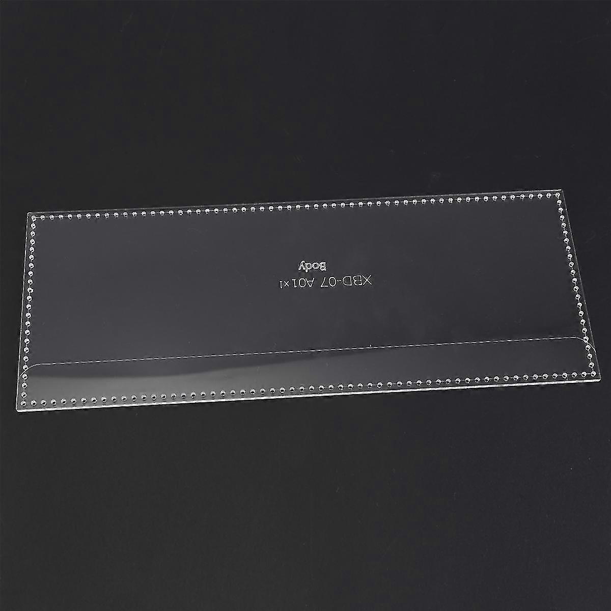 7pcs/set Clear Acrylic Wallet Pattern Stencil Template Set Leather Craft Handmade Pocket Purse Tool