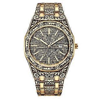 Mecca Edition Vintage gesneden horloge luxe islamitische polshorloge voor mannen business