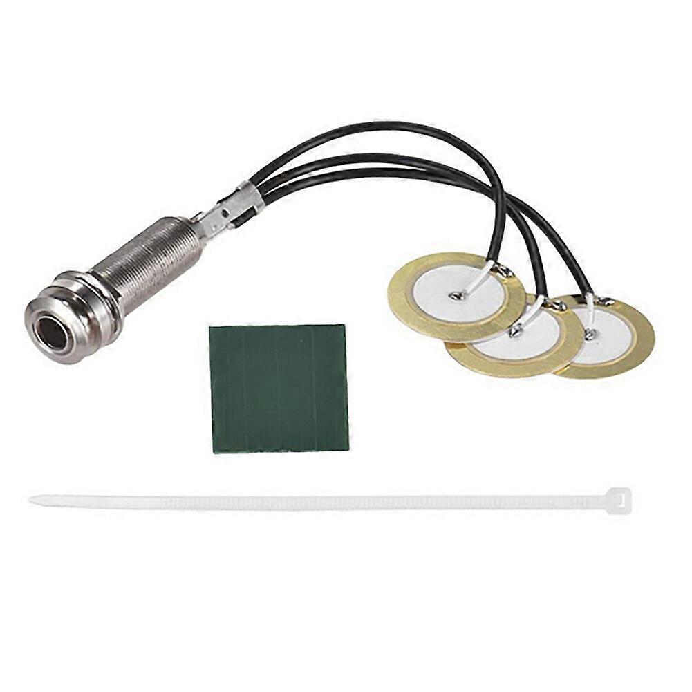 New 3 Transducer Pickup Self-adhesive Thumb Piano Piezo Pickup with Buzzer