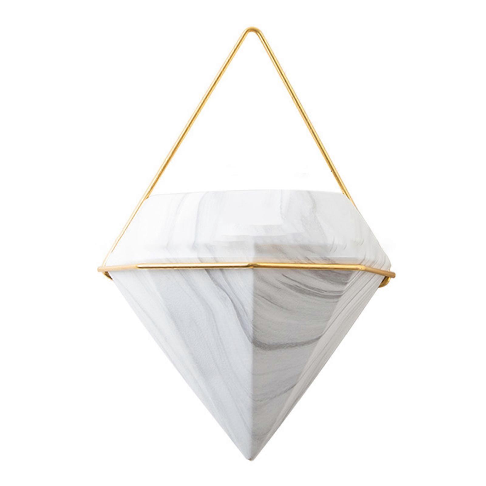 Plant Pot Geometric Shape Decorative Ceramic Wall Mounted Flowerpot for Home JIKAIX