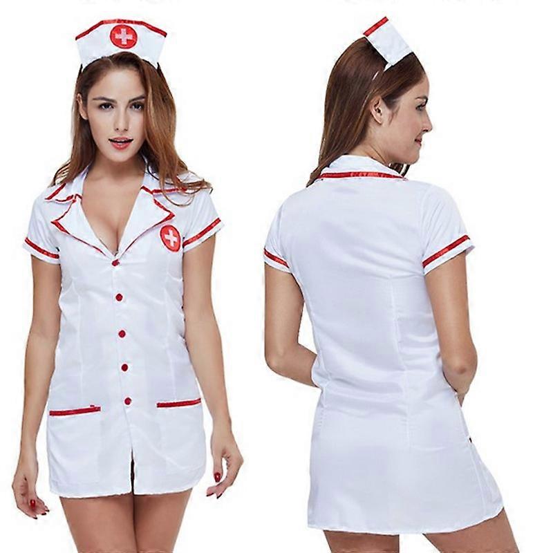 Γυναικεία εσώρουχα Στολή νοσοκόμας Cosplay Σετ εσωρούχων σέξι νοσοκόμας Άτακτο κοστούμι V-λαιμόκοψη με κόμμωση Γυναικεία