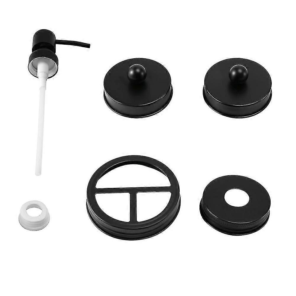 Jar Bathroom Accessories Lids Set(4pcs),toothbrush Holder, Storage Jars Lids For Regular Mouth