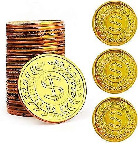 Monedas de Oro Pirata Juego de Plástico de 100