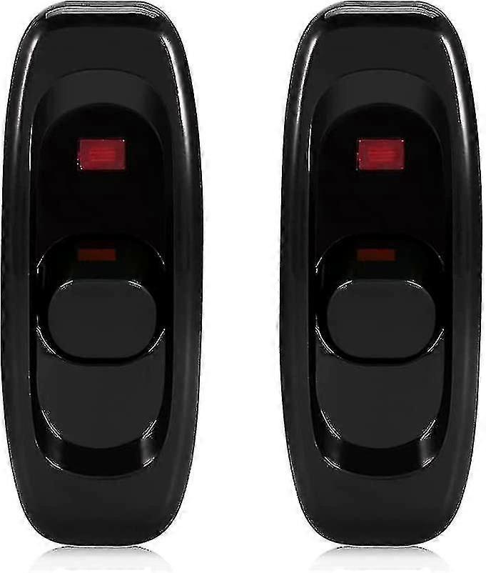 2 In-line Light Switches/lights/switches, Black