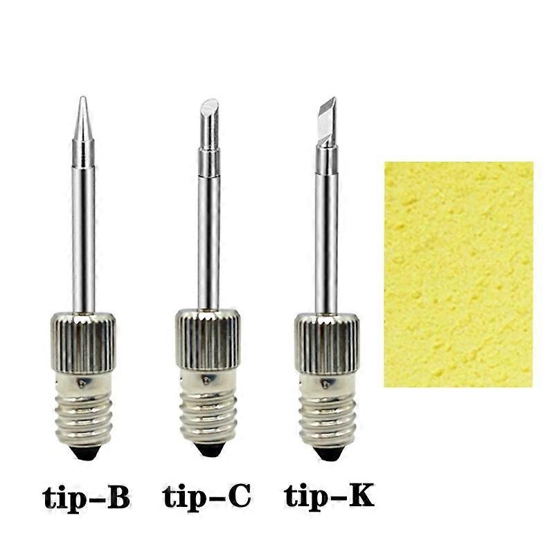3 x Electronic Soldering Tips, Replaceable E10 Elements, Needle Tips, Steel Tools, Long Life Cordless Tips