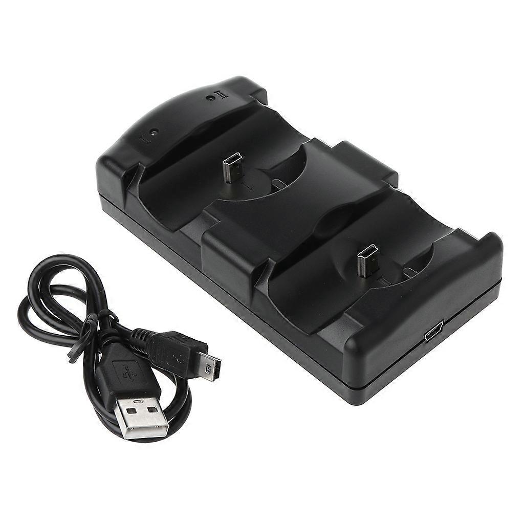 Schwarz Universal USB Powered Dual Doppel Ladegerät Dock Stand Ladestation für