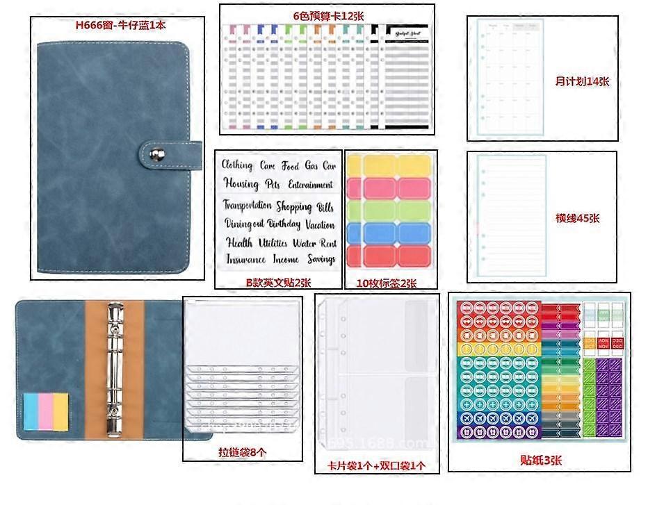 Notebook Binder Set Flexible Smooth Surface Refillable Round Ring Binder Set for Students