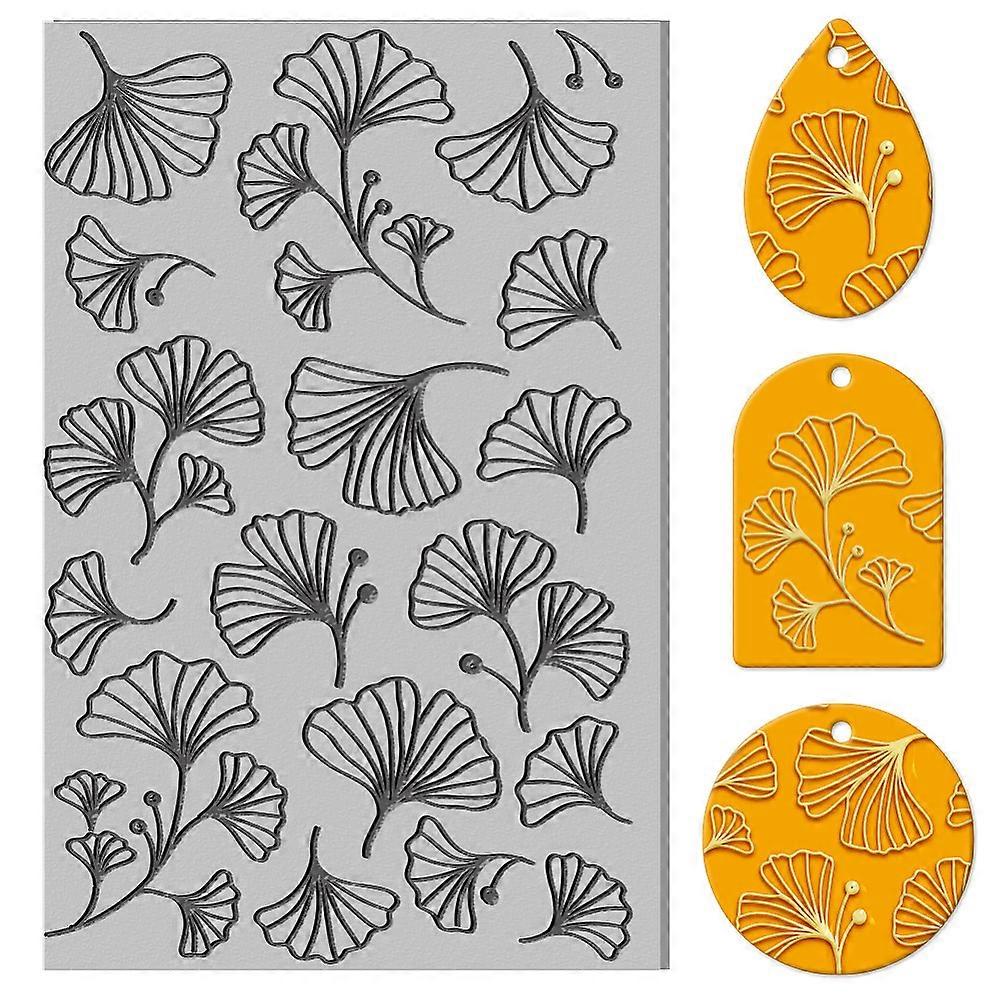 Laserable Rubber for Stamp Engraving Machines DIY Crafts Ginkgo Leaf 100x65x3mm