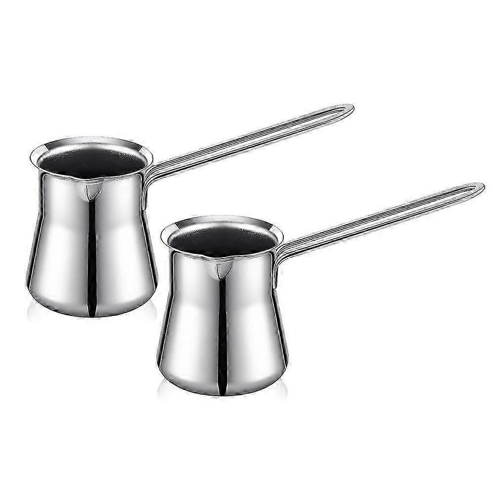 2 pièces Cafetière turque 15oz Chai Pot Pot arabe Briki Cafetière grecque Lait Beurre Miel Choco