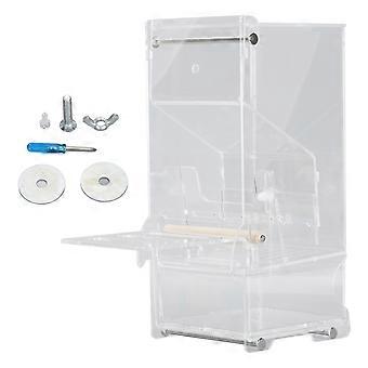 Automatischer Papageien-Feeder verhindert Verschütten und Spritzer Einfache Installation Acryl-Transpa mit großer Kapazität