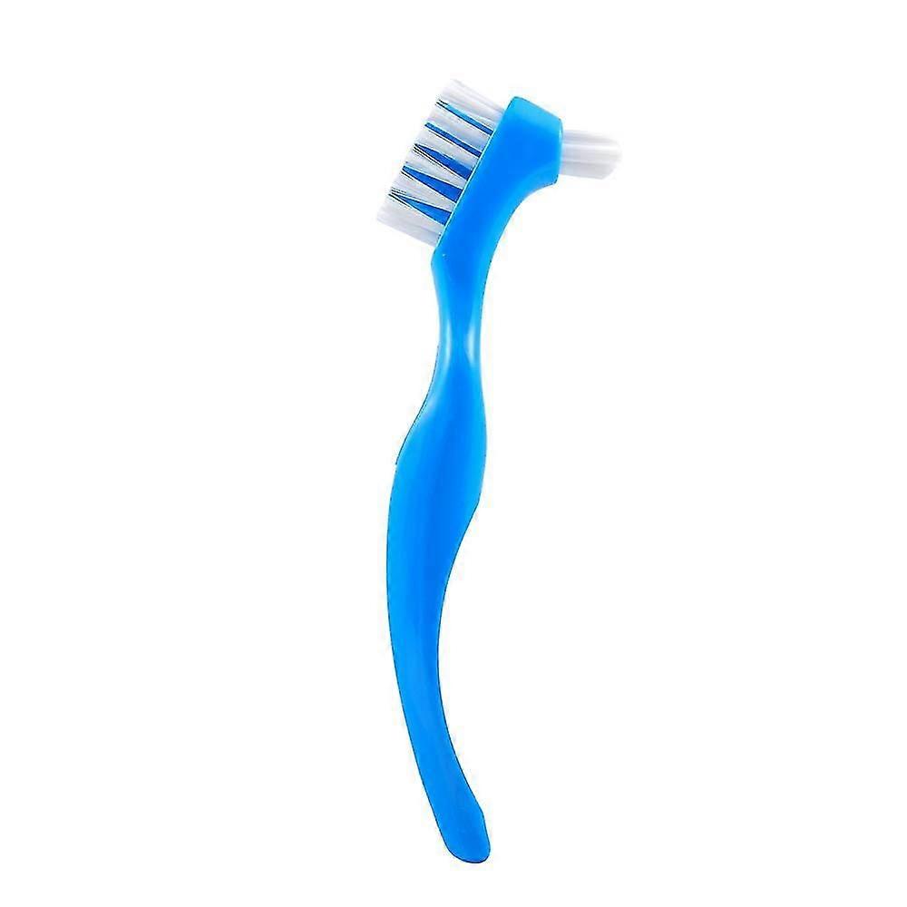 Denture Clean Toothbrush For Denture Care Tool W/multi Layered Hard Bristles Dual Hard Bristle For False Teeth Superb Total Cleaning