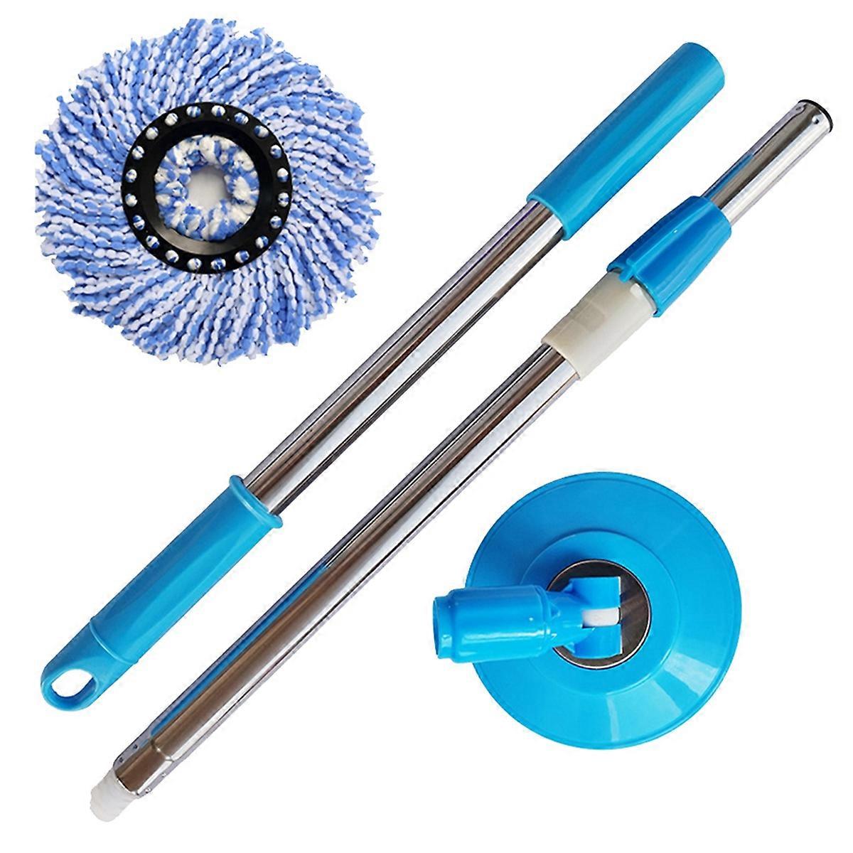 Replacement Parts Floor 360 Degree Rotating Cleaning Mop Cleaning Tool Set Blue