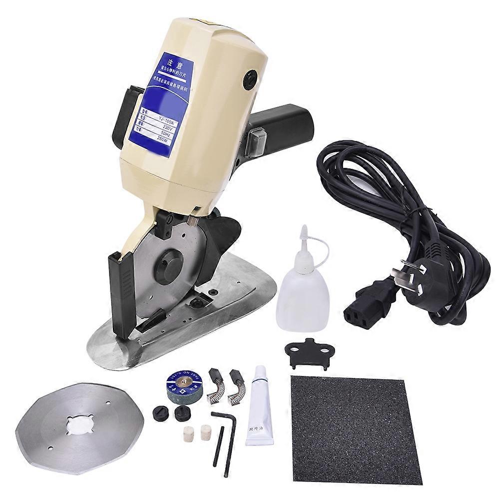 YJ-100A Electric Scissors Handheld Round Blade Cloth Cutting Machine Sewing Accessory